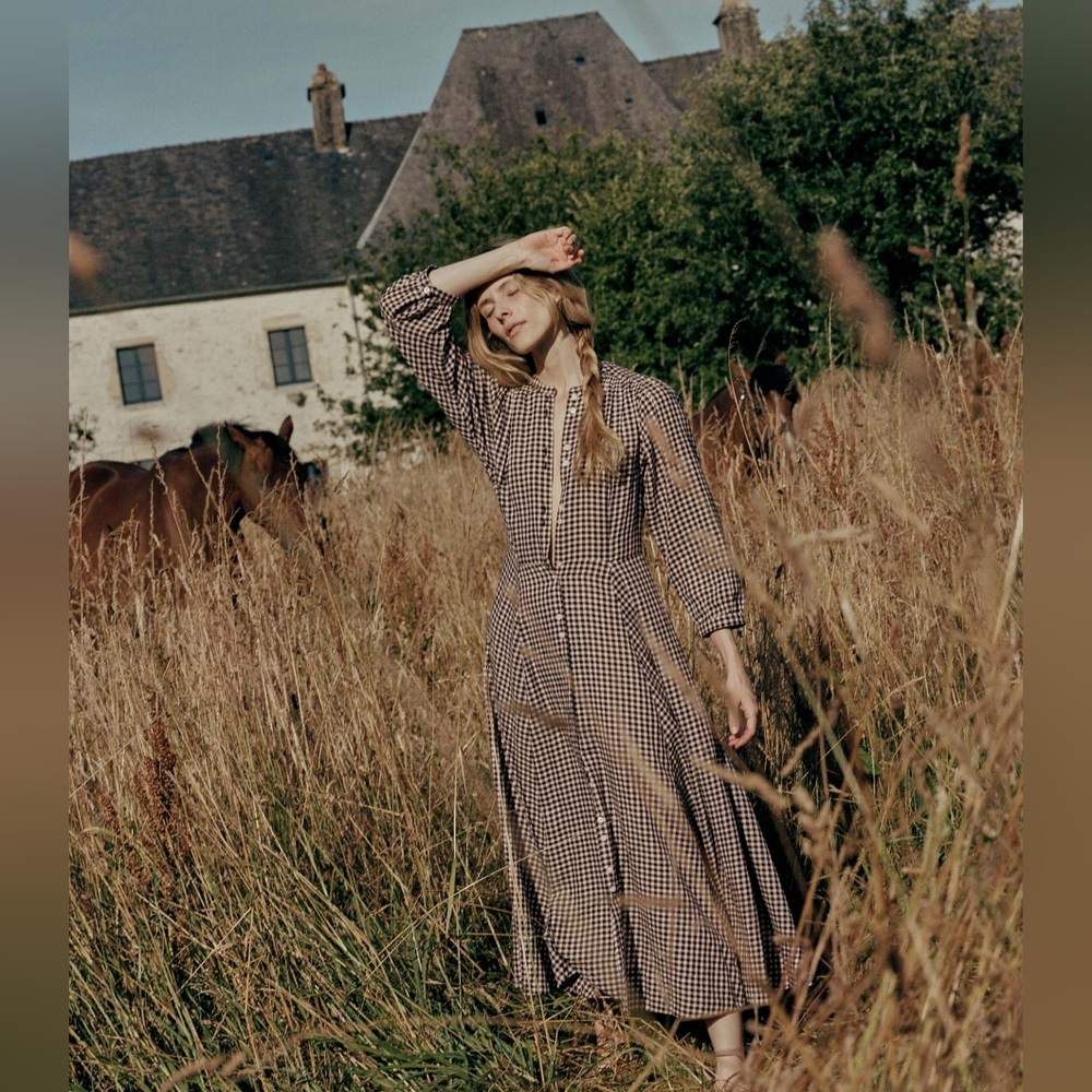 NWT Doen Marielle Dress in Delphine Plaid